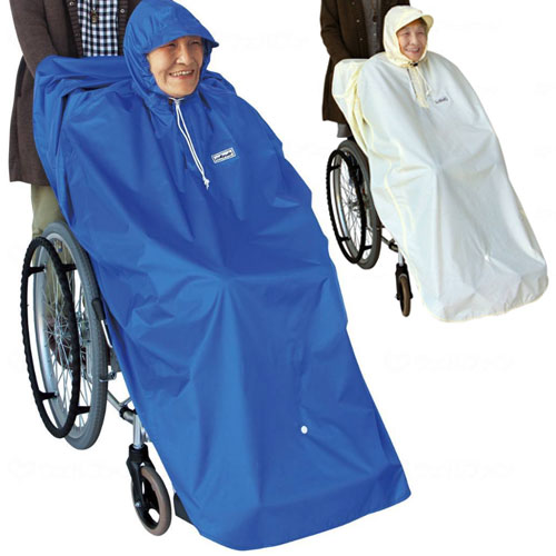 휠체어용 레인판초  우비 자전거 레인코트 프리사이즈 390519 SAGISAKA