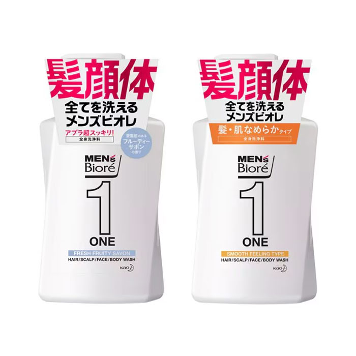 맨즈 비오레 원 ONE 올인원 세정제 (남성용) 480g 머리,바디,세안 올인원