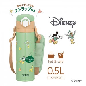 써모스 일본 정품 디즈니 미키마우스 도널드 디자인  텀블러 물병 500ml JOI-501DS G