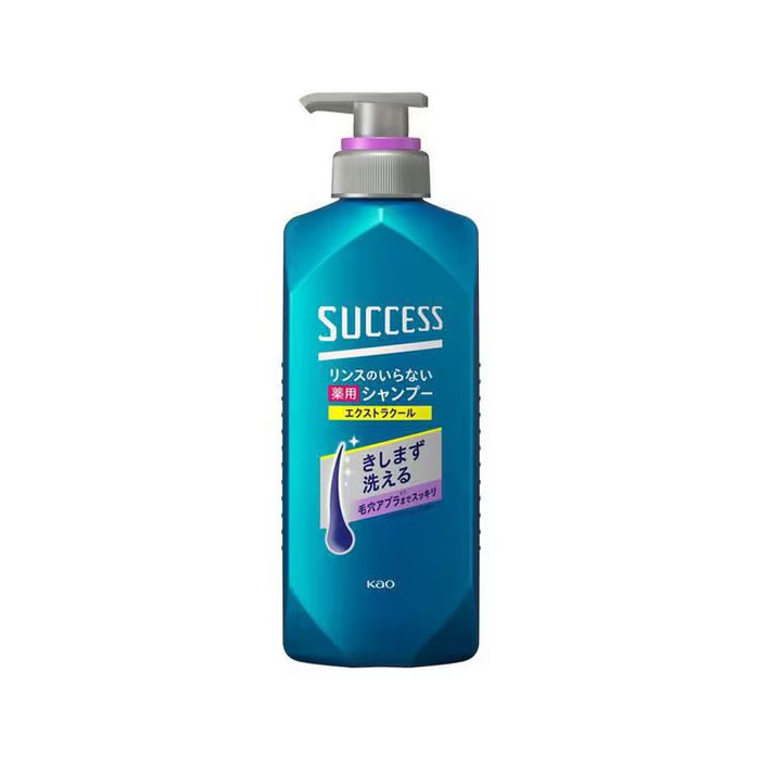 석세스 린스가 필요 없는 약용 샴푸 스무스 워시 타입 엑스트라 쿨 본품 400ml [린스인샴푸]
