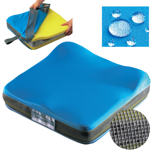 휠체어방석 리후레아 휠체어쿠션 체압분산 17631 스카이블루 39×39cm 940026 Refrair ALCARE