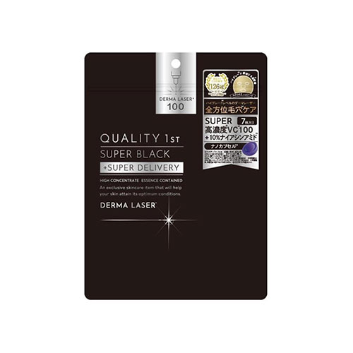 퀄리티퍼스트 (QUALITY 1st) DERMA LASER* 슈퍼 블랙 마스크 7매입 모공 & 칙칙함 집중 케어