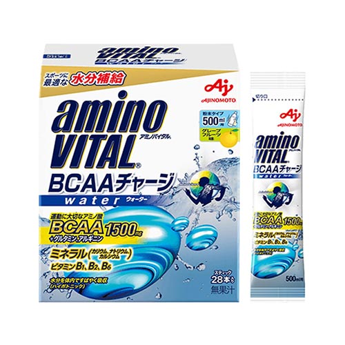 아지노모토 아미노바이탈  BCAA 차지 워터 자몽맛 (28개입) 스포츠 드링크 분말형 / 물에 잘 녹는 타입