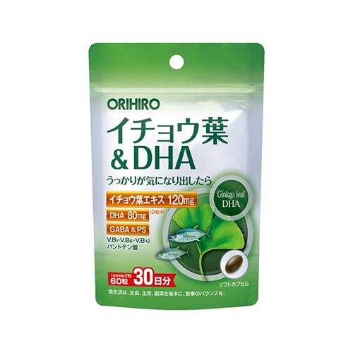 오리히로 ORIHIRO PD 은행잎 & DHA 60캡슐  30일분