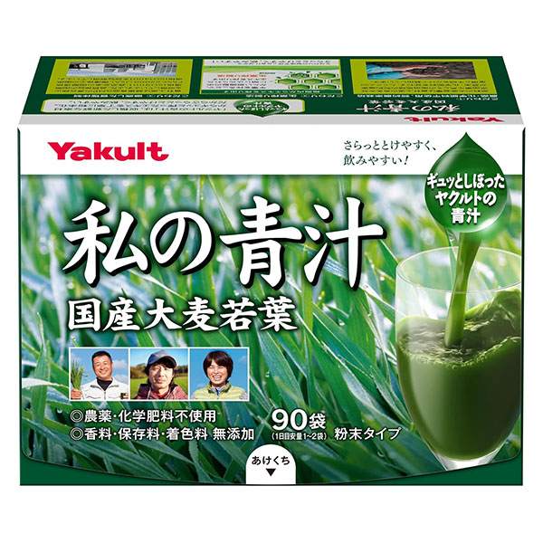 야쿠르트 일본산 새싹보리녹즙 360g(4g*90포) 식물섬유 비타민 칼슘 미네럴