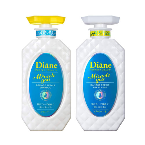 다이안 미라클 유 데미지 리페어 샴푸&트리트먼트 세트 450ml×2 (샤이니플로럴향)