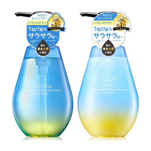 히리츠(Hiritu) 밸런스 리페어 샴푸&트리트먼트 세트 [스무스] 각 410mL 페어&머스크 향 (퍼퓸 샴푸)