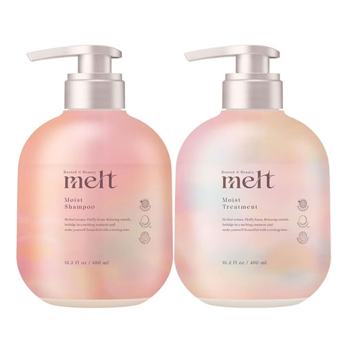 멜트(melt) 모이스트 샴푸&트리트먼트 세트 각 480mL 제라늄&은방울꽃(뮤게)향