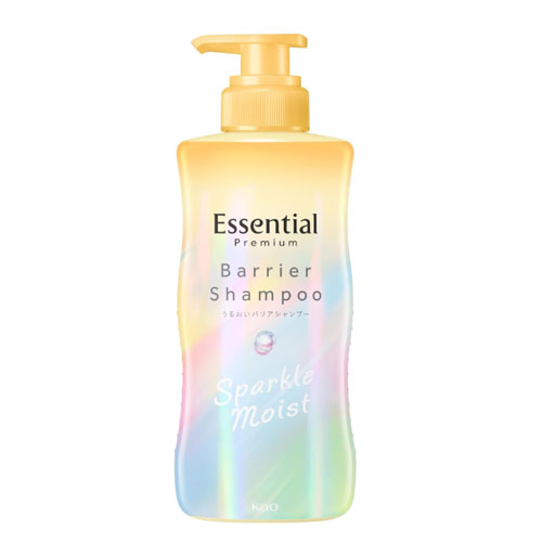 에센셜 프리미엄 촉촉 보습 배리어 샴푸 스파클 모이스트 펌프형 430mL 화이트피치&머스크 향
