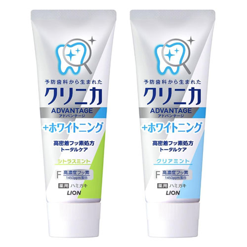 클리니카 어드밴티지+화이트닝 치약 (클리어 민트) 130g 라이온 크리니카  