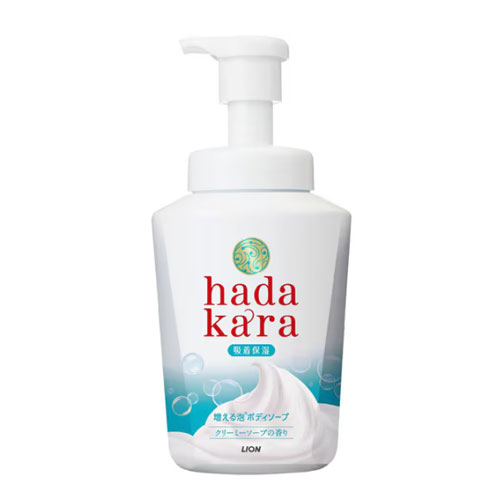 하다카라 바디소프 거품타입 크리미소프향 550ml 본품 라이온 hadakara