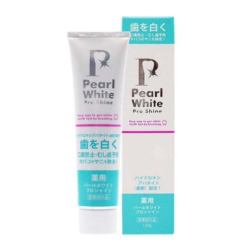 펄 화이트 프로 샤인 화이트닝 치약 120g 약용 미백치약 구취 충치 잇몸질환 예방