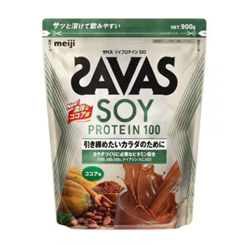 자바스 소이프로틴100  SOY PROTEIN 100%  【코코아맛】  900g 메이지 SAVAS 