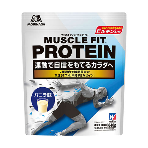 위더 머슬핏 프로틴 【바닐라맛】840g  웨이프로틴 카제인프로틴 혼합 모리나가