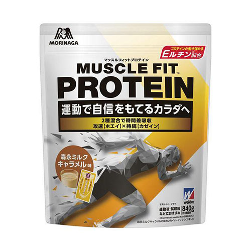 위더 머슬핏 프로틴 【밀크카라멜맛】840g  웨이프로틴 카제인프로틴 혼합 모리나가