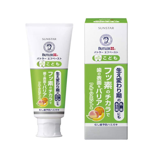 썬스타  버틀러 어린이 충치예방 치약 70g 후르츠 민트향 SUNSTAR BUTLER