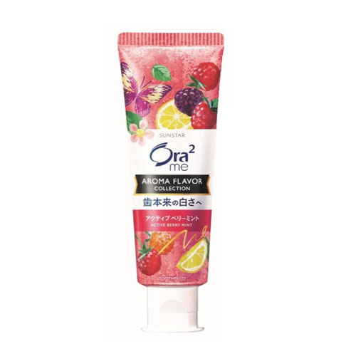 선스타 오라투미 아로마 플레버 컬렉션 치약 (액티브 베리 민트) 130g SUNSTAR Ora2 me