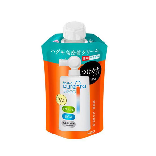 퓨오라 PureOra36500 약용 잇몸 고밀착 크림 치약 115g (리필) 후루티 자스민 향