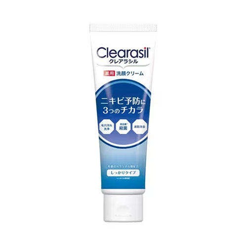 클레어라실 clearasil 여드름 대응 약용 세안 크림 (강력 타입) 120g 【의약부외품】