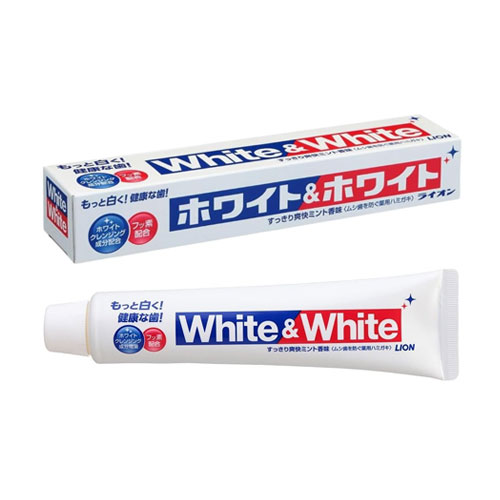 화이트&화이트 치약 상쾌 민트 150g 라이온