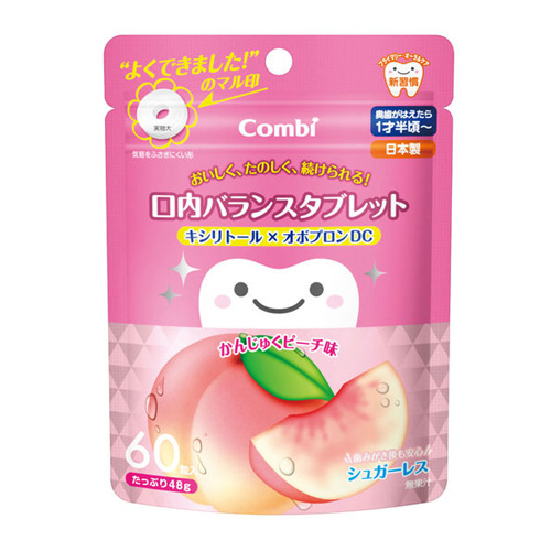 콤비 구강 태블릿 자일리톨×오블론DC (복숭아 맛) 60정