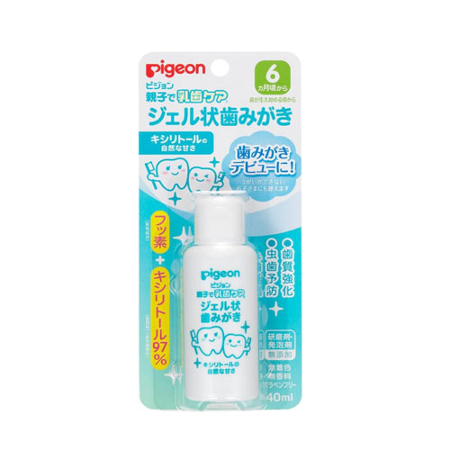 피죤 젤타입 치약  (자일리톨 맛) 40ml 유아 어린이 치약 입문용 6개월부터