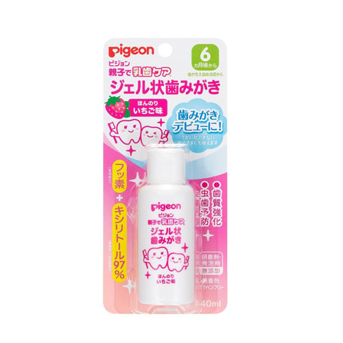 피죤 젤타입 치약  (딸기 맛) 40ml 유아 어린이 치약 입문용 6개월부터