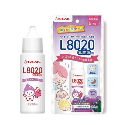 츄츄베이비 L8020 유산균 마우스 드롭 (포도맛) 30ml 6개월부터