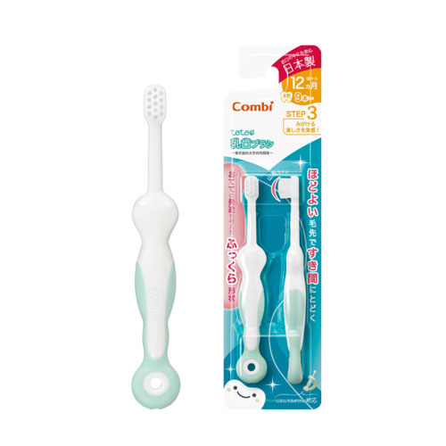 콤비 테테오 아기 전용 칫솔  STEP3 (2개입)  Combi 유치 브러시 12개월부터