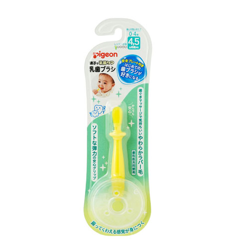 피죤(Pigeon) 유치 브러시 레슨 1단계 (1개입) 유아 칫솔 생후 4-5개월부터