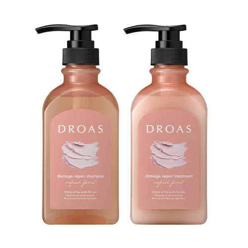 드로아스 DROAS  드로아스 데미지 리페어 샴푸 & 트리트먼트 손상 케어 세트  약 487g