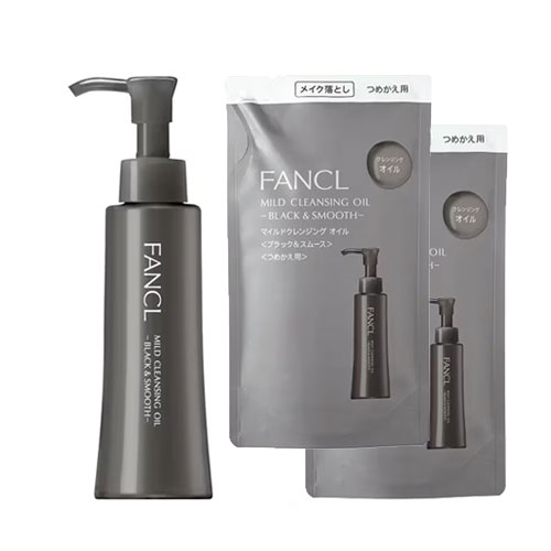 판클 마일드 클렌징 오일 블랙&스무스  본품120ml 1개 + 리필115ml 2개