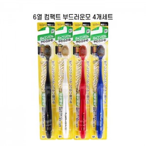 에비스  초프리미엄케어 칫솔 6열 컴팩트 부드러운모 B-3600S X4개세트 6-51
