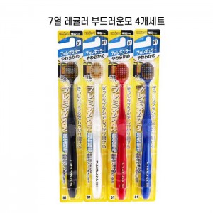 에비스 프리미엄케어 칫솔 7열 레귤러 부드러운모 B-3603S X4개세트 7-81