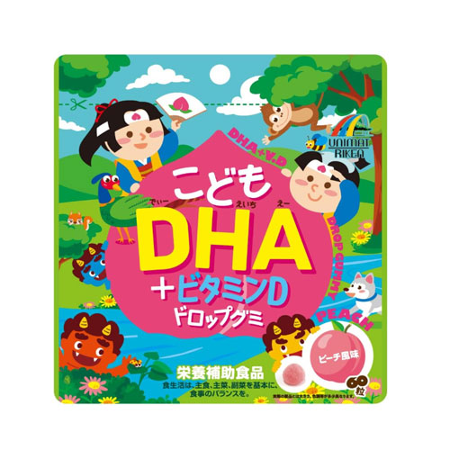 어린이 DHA＋비타민D 드롭 구미 (복숭아맛) 60정