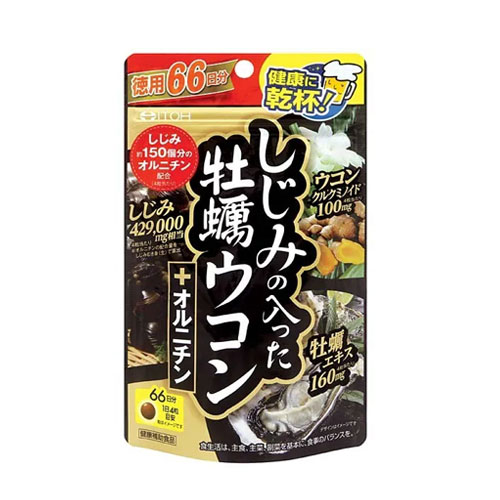 재첩이 들어간 굴·울금 + 오르니틴 264정 (약 66일분) ITOH 이토우한방제약