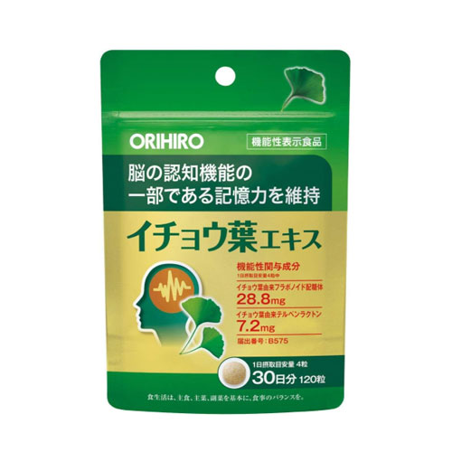 오리히로 은행잎 엑기스 120정(30일분) 기억력 유지 항산화 혈류개선