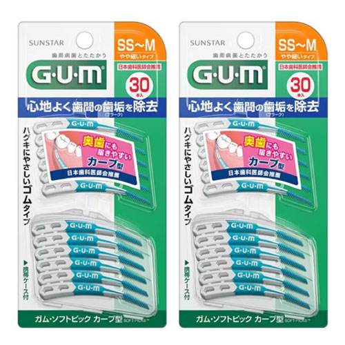 GUM  치간칫솔 커브형 30개입*2세트 SS-M사이즈