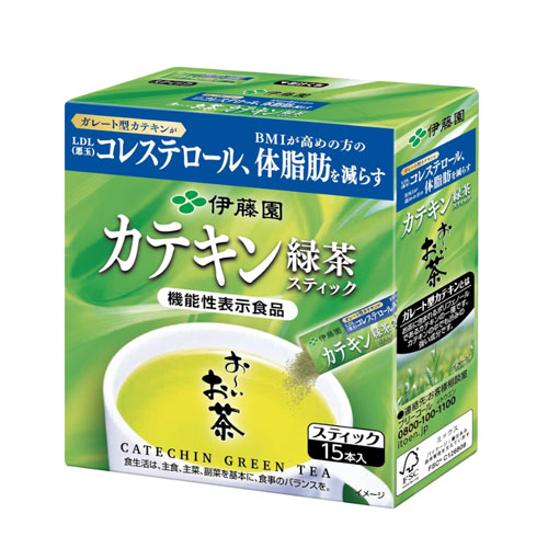 이토엔 오~이 오차 카테킨 녹차 스틱  0.8g×15포