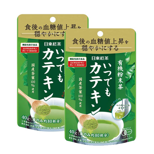 유기농 분말녹차 이츠데모 카테킨 40g (약 80잔분)ｘ2개세트