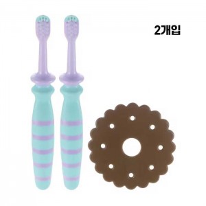 리첼 트라이 젓가락잡기 베이비 칫솔 (2개입)