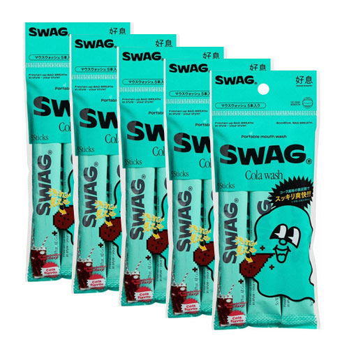스웨그 콜라맛 마우스워시 구취케어 5포입x5개세트(총25포) 구강 세정액  SWAG Cola wash