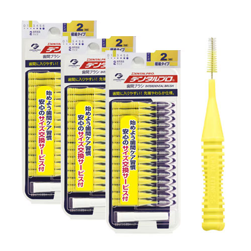 덴탈프로 치간칫솔 I자형 사이즈2 (SS) 15개입x3개