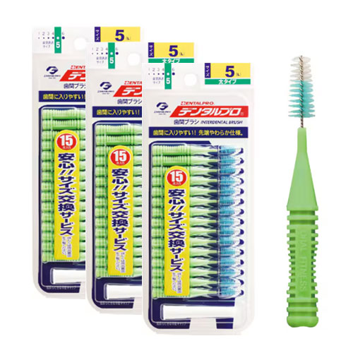 덴탈프로 치간칫솔 I자형 사이즈5 (L)15개입x3개