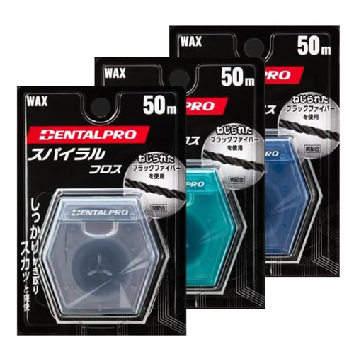 덴탈프로 스파이럴 플로스 50mx3개 치실 치간 클리너