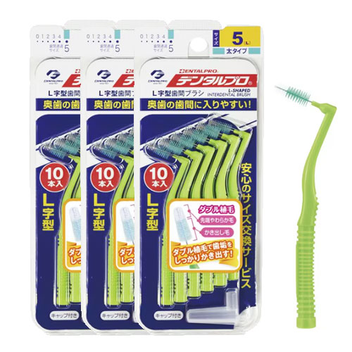 덴탈프로 치간칫솔 L자형  사이즈 5 (L) 10개입x3개