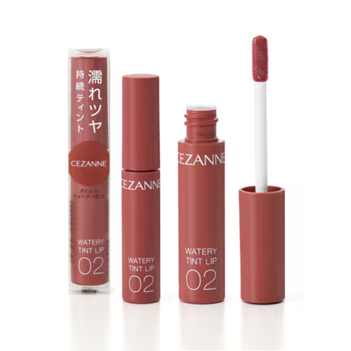 세잔느 (02 산호 레드)  워터리 틴트 립 / 워터리 틴트 컵이나 마스크에도 색이 잘 묻지 않는 틴트 타입