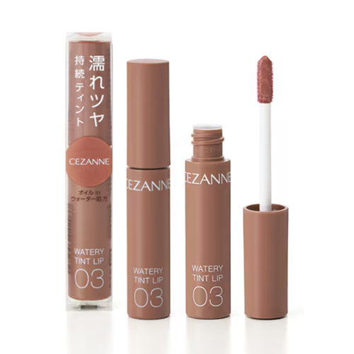 세잔느 [03베이지 브라운]  워터리 틴트 립 / 워터리 틴트 컵이나 마스크에도 색이 잘 묻지 않는 틴트 타입