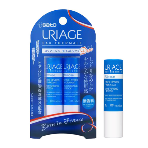 유리아쥬 모이스트 립크림 듀오 무향 4g×2개입 사토제약