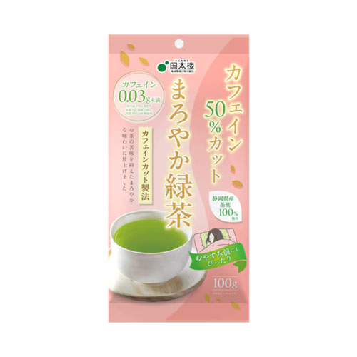 국타로 카페인 50% 컷 데일리 녹차 부드러운 녹차 100g 시즈오카산 찻잎 100% 사용